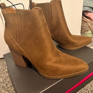 Tan booties! Never worn.